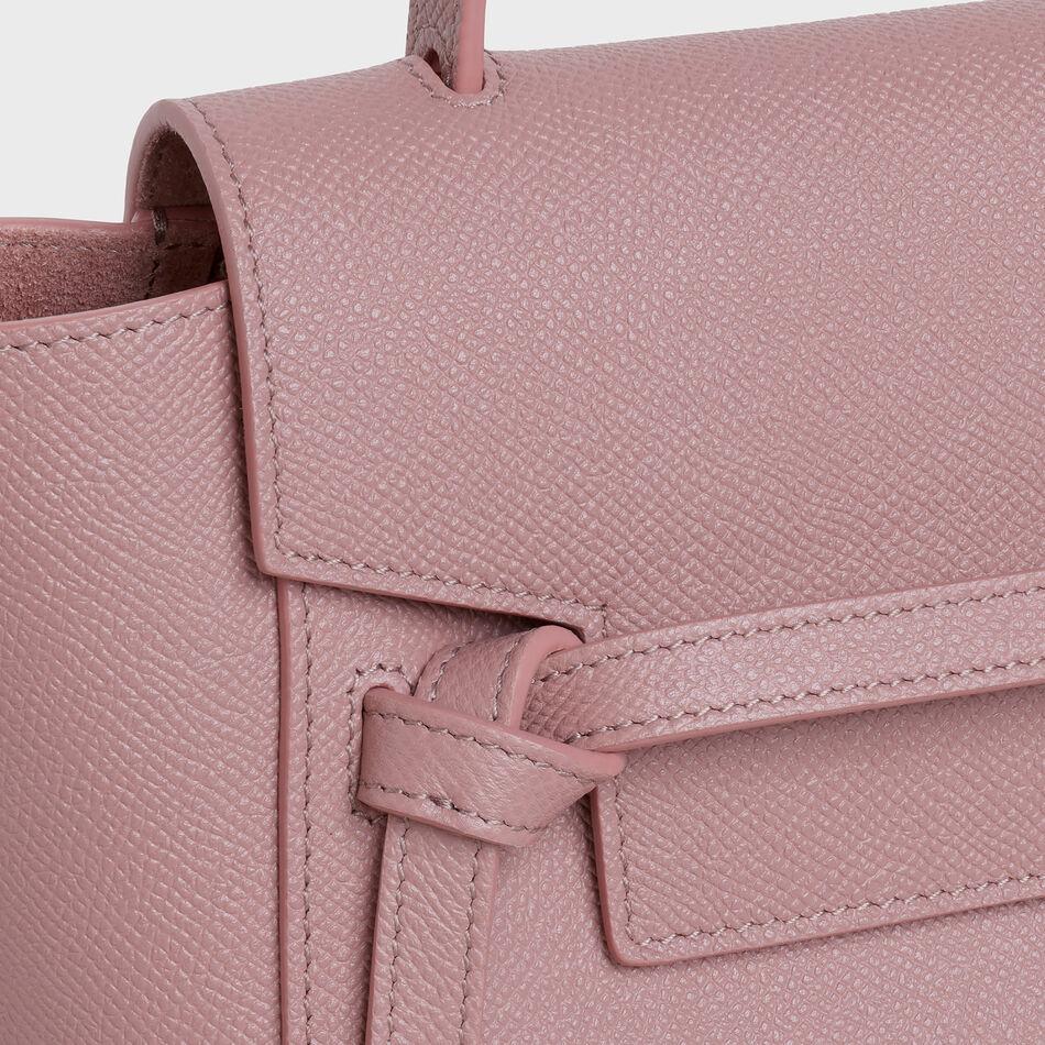 Celine Nano Belt Bag In Grained Calfskin Pink