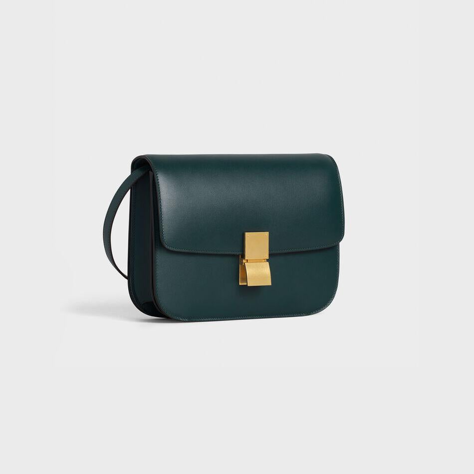Celine Medium Classic Bag In Box Calfskin Amazone