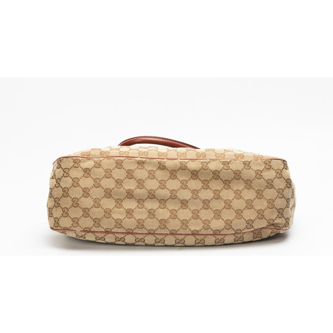 Gucci Monogram Leather Top Handle Tote