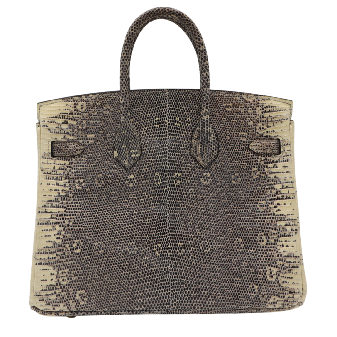 Hermes25cm Birkin Ombre Lizard Gold Hardware