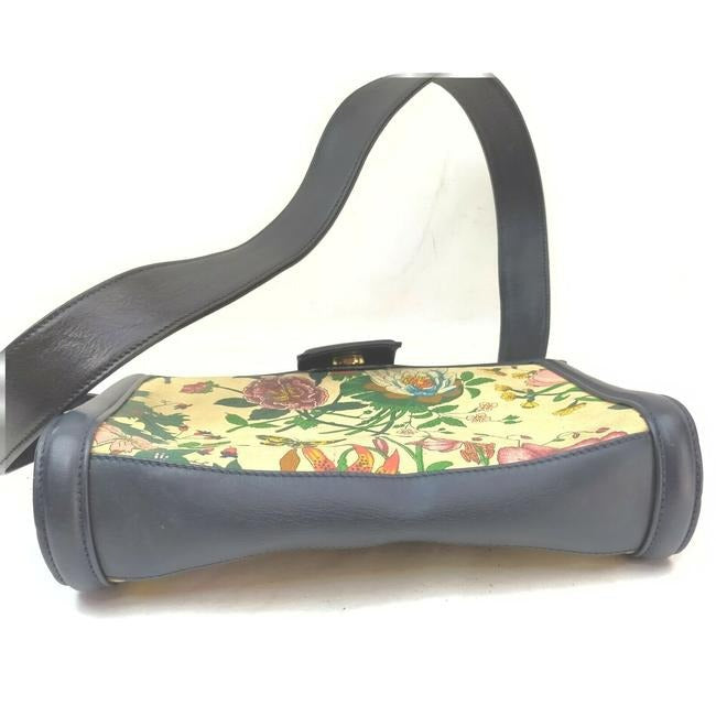 Gucci Lou Leather Canvas Shoulder Bag