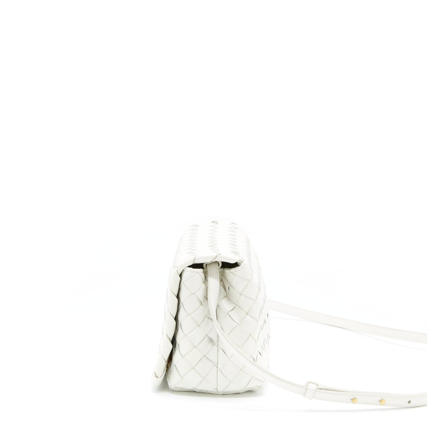 Bottega Veneta Crossbody Purse Intrecciato White