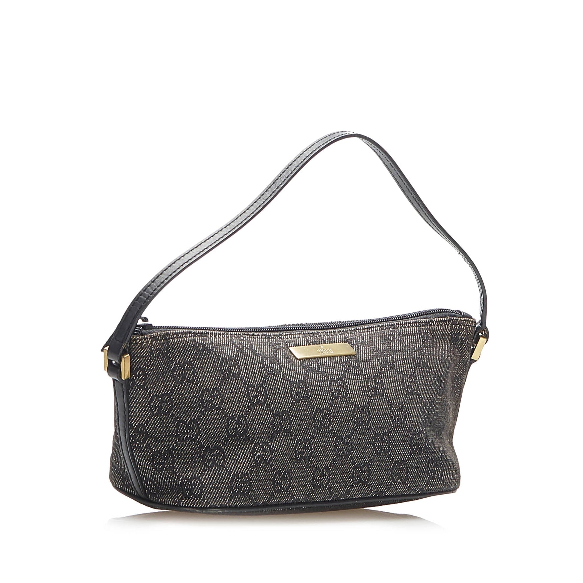 Gucci Leather Canvas Shoulder Bag