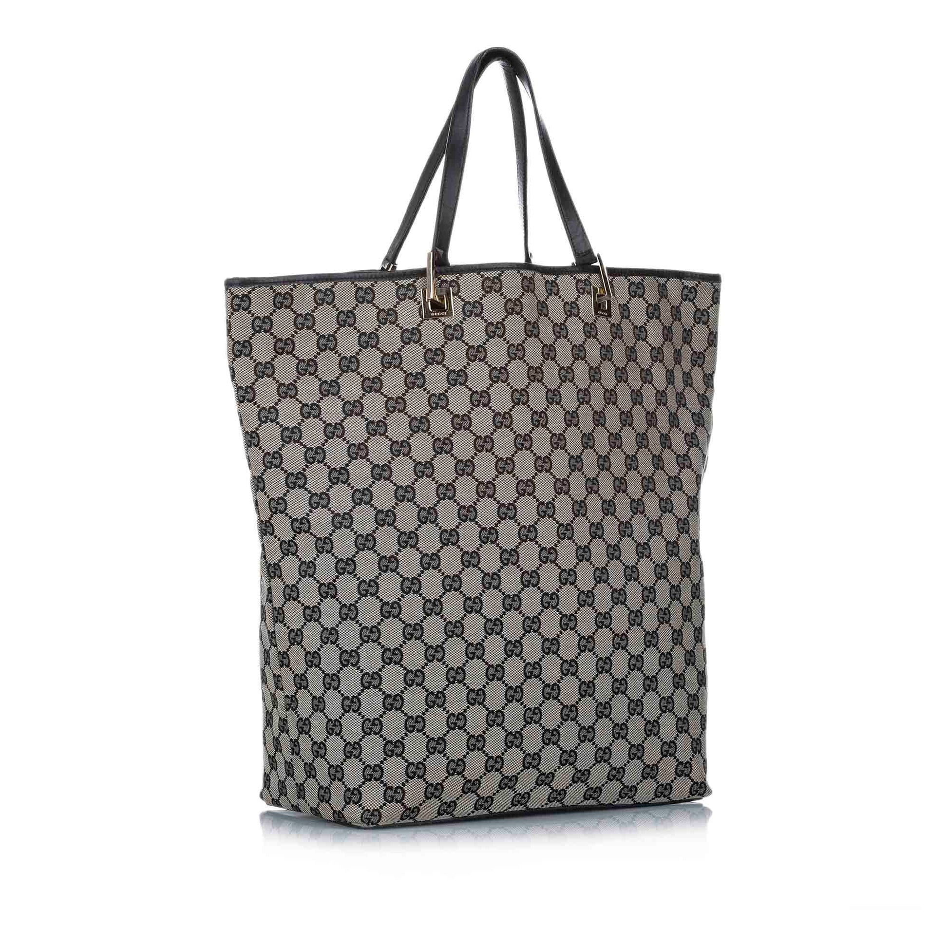 Gucci Leather Canvas Tote