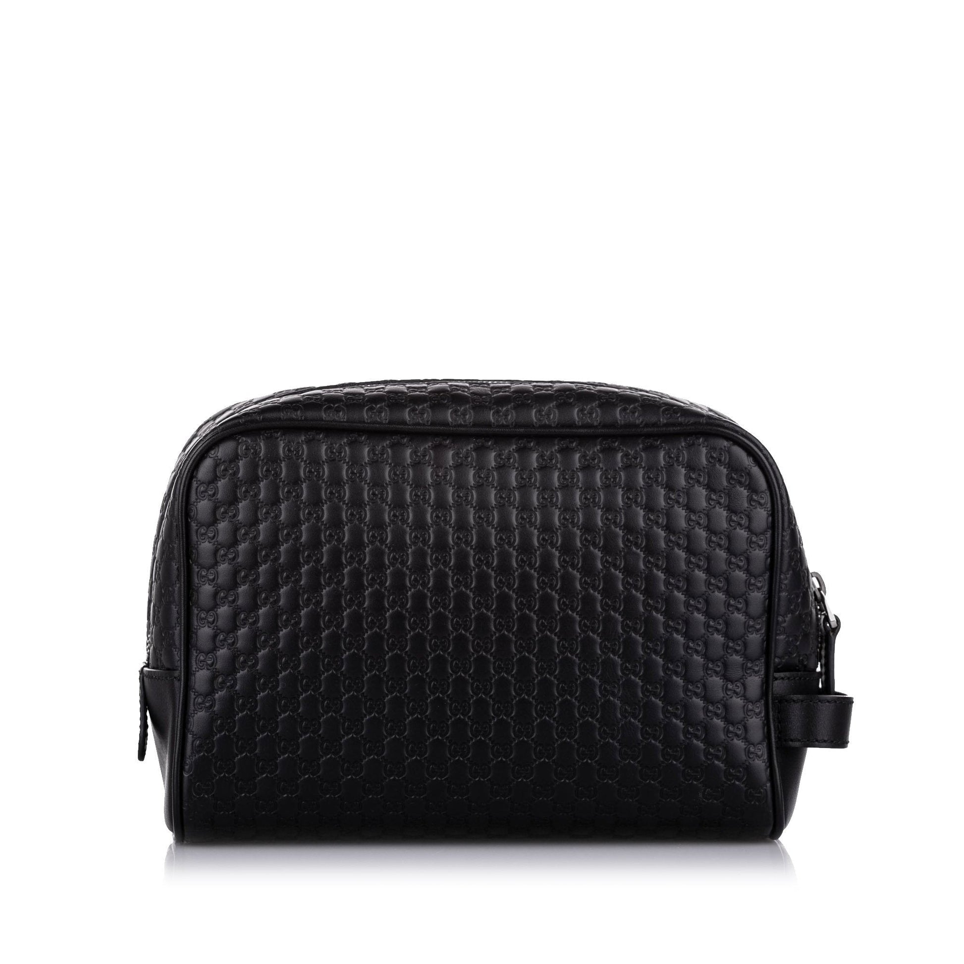 Gucci Guccissima Black Leather Clutch Style 1