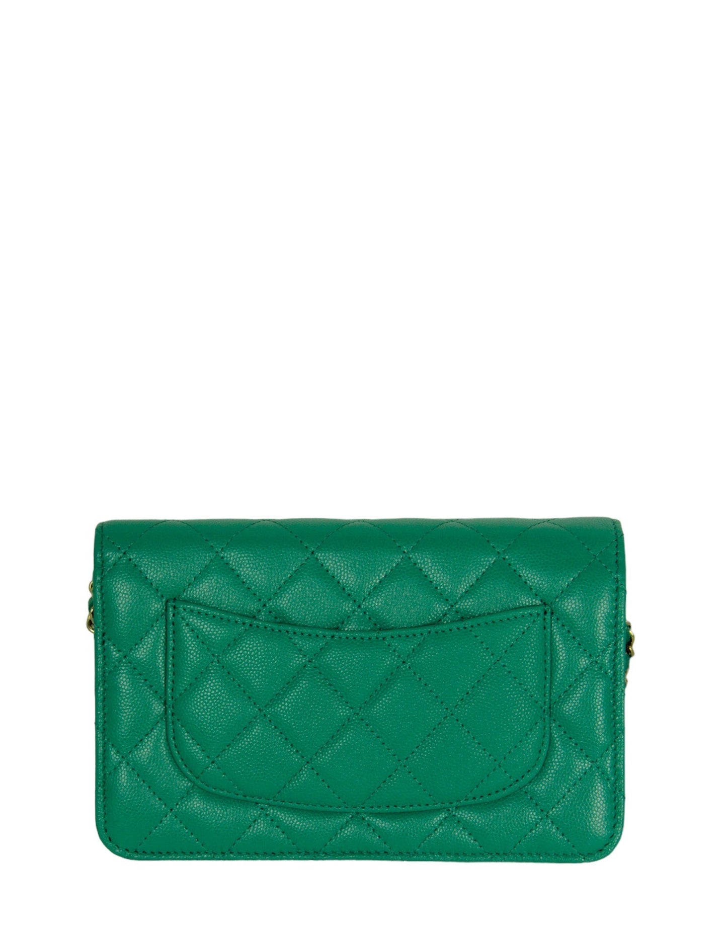 Chanel 2023 NEW Vert Green Caviar WOC Crossbody