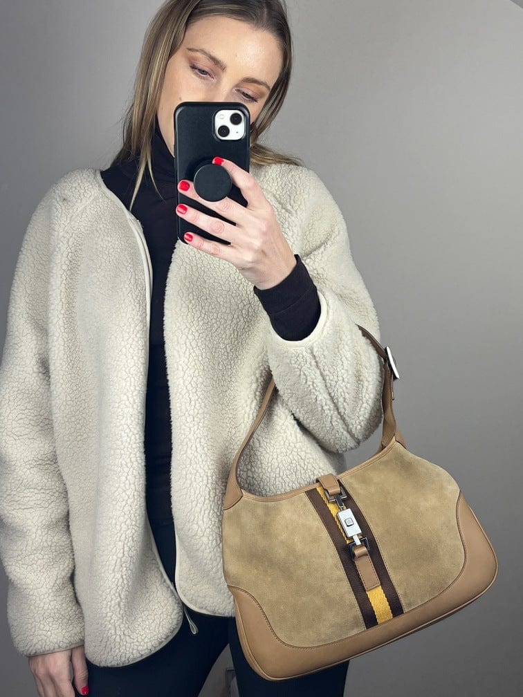 Gucci Nylon Leather Shoulder Bag