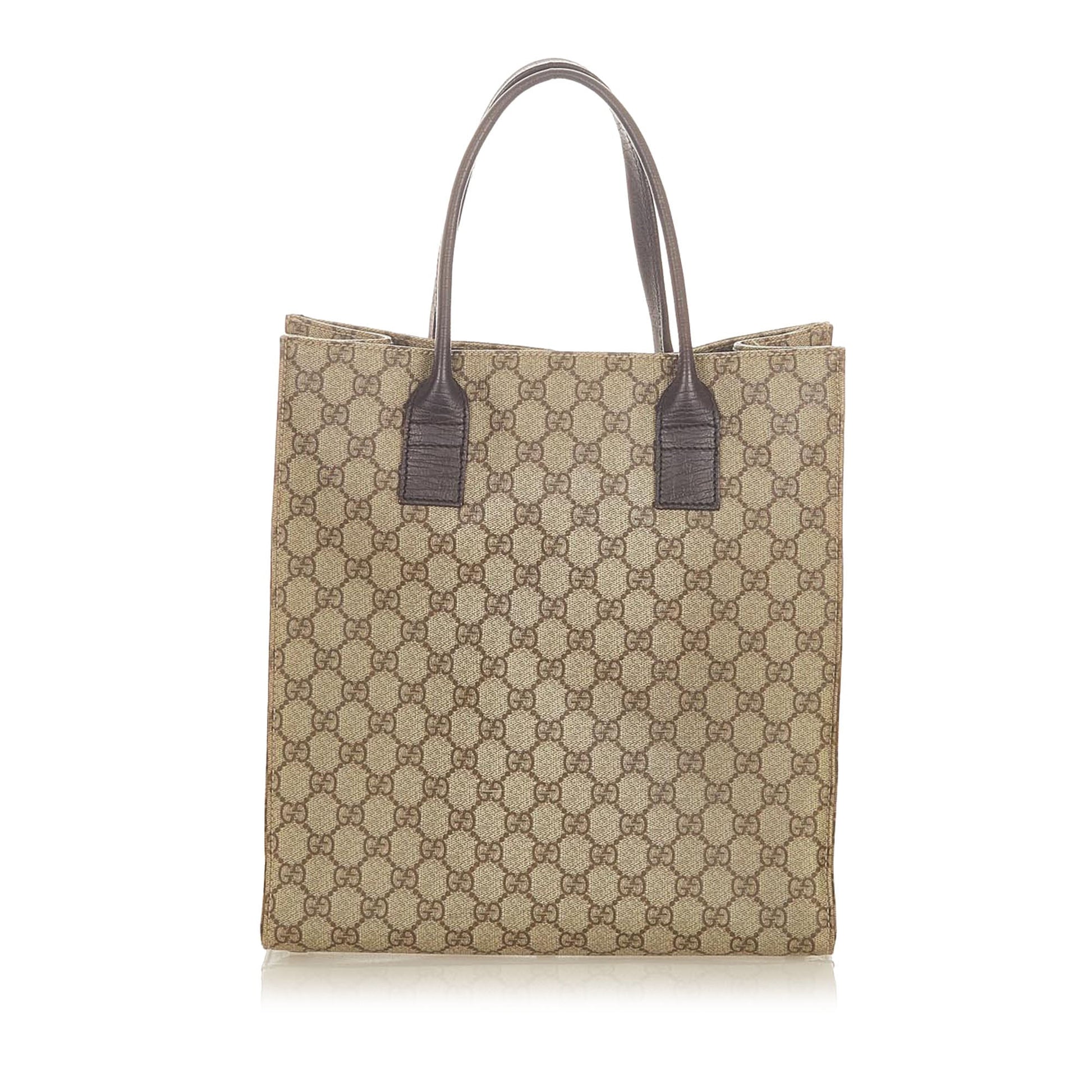 Gucci Leather Canvas Tote