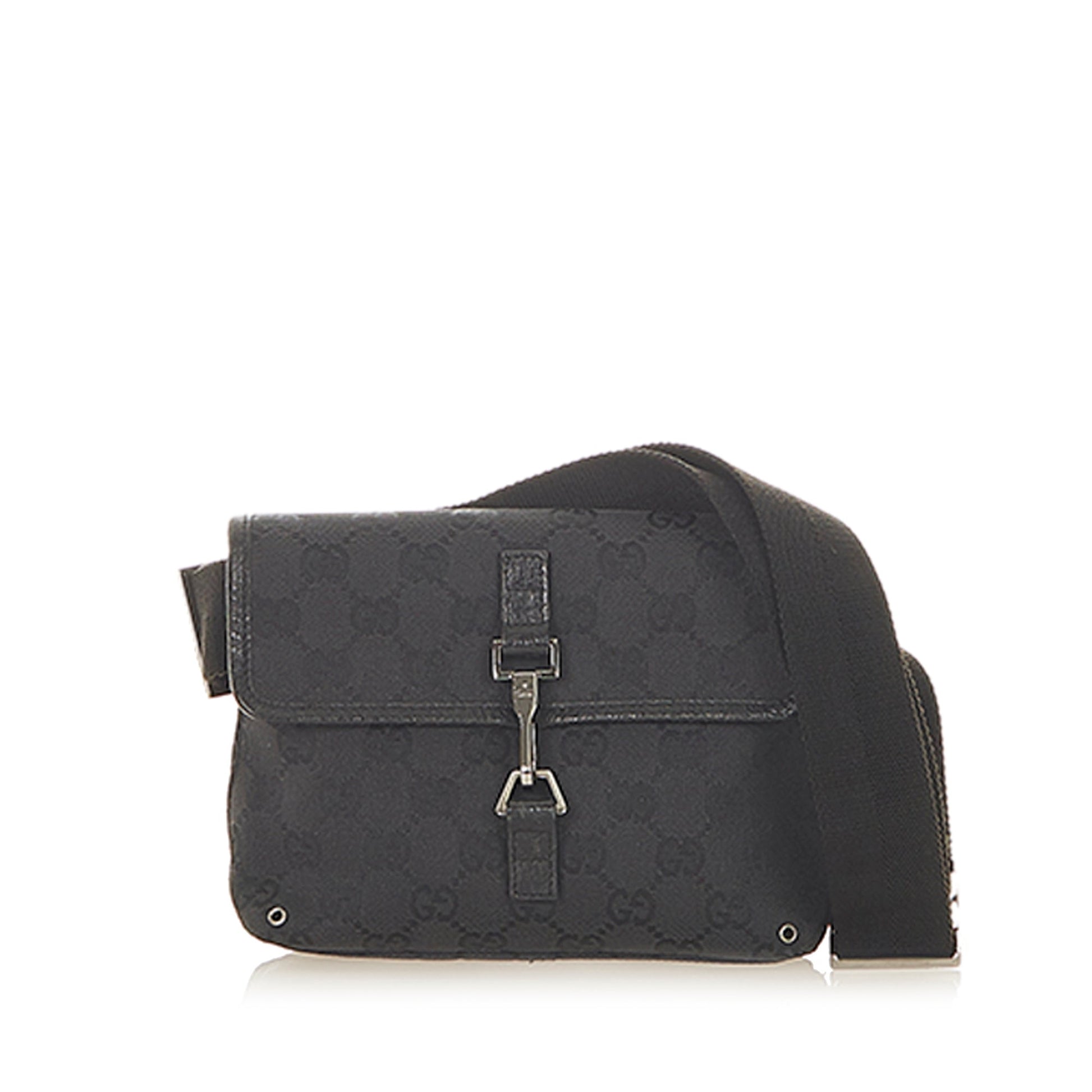 Gucci Leather Canvas Shoulder Bag