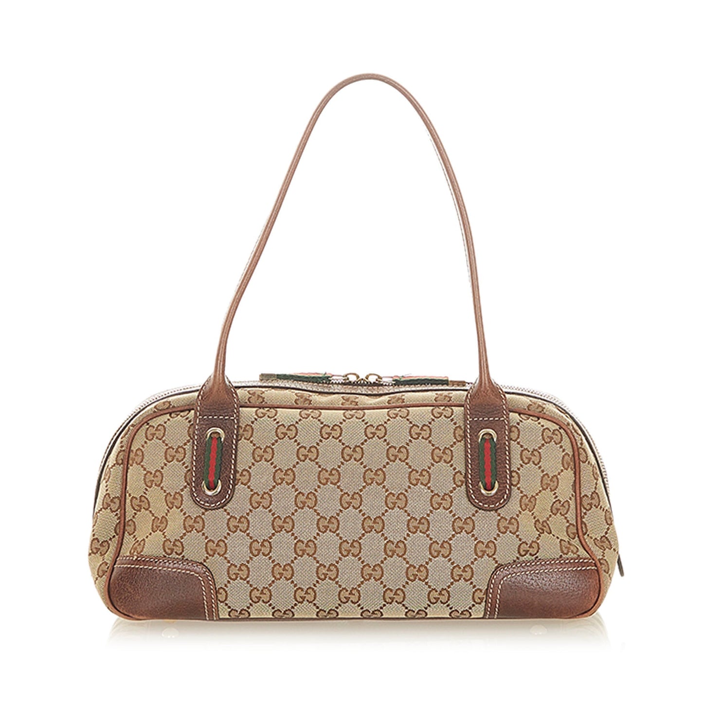 Gucci Leather Canvas Shoulder Bag