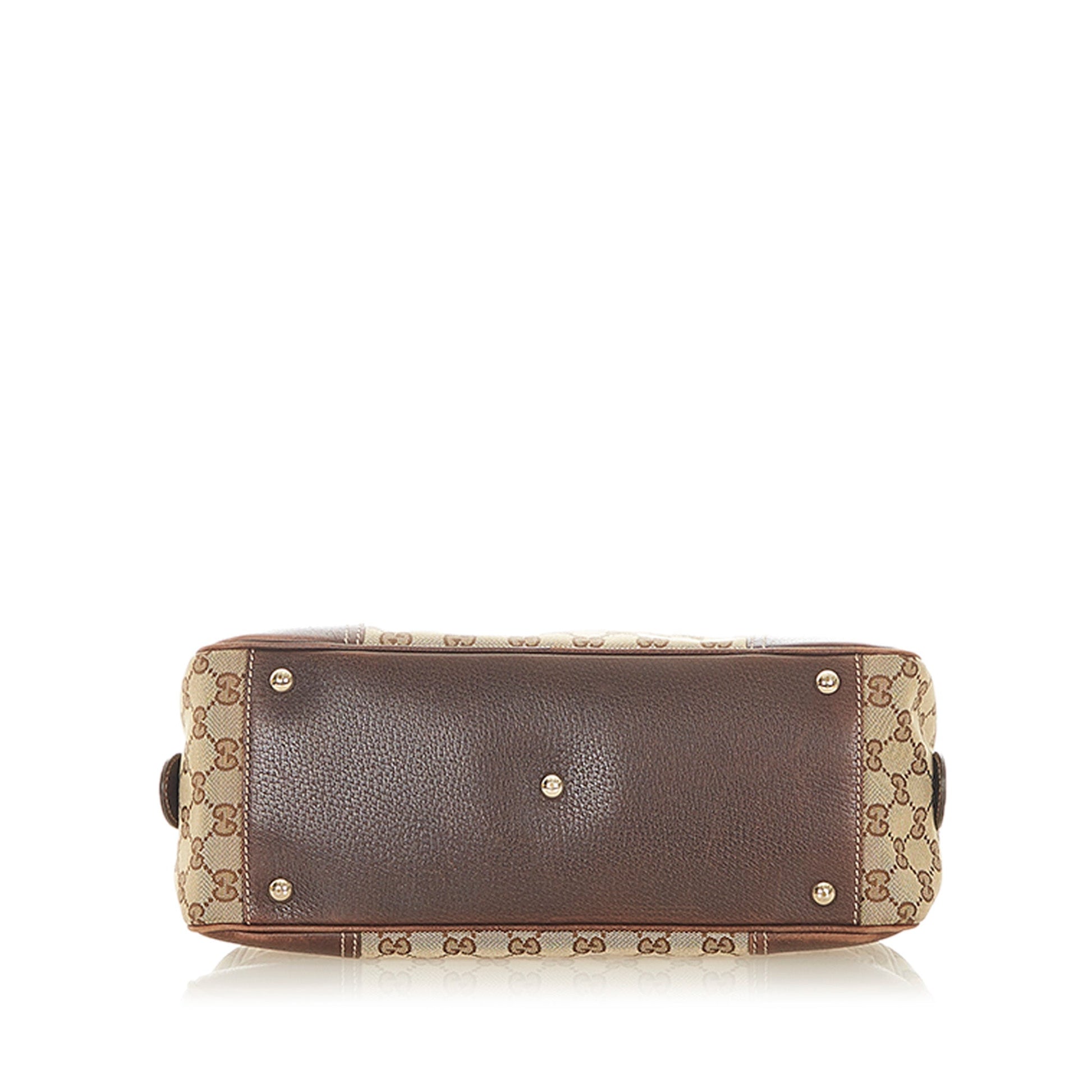 Gucci Leather Canvas Shoulder Bag