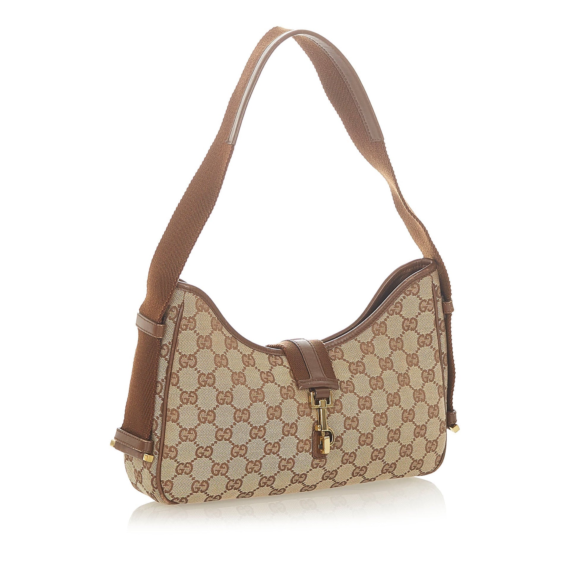 Gucci Leather Canvas Shoulder Bag