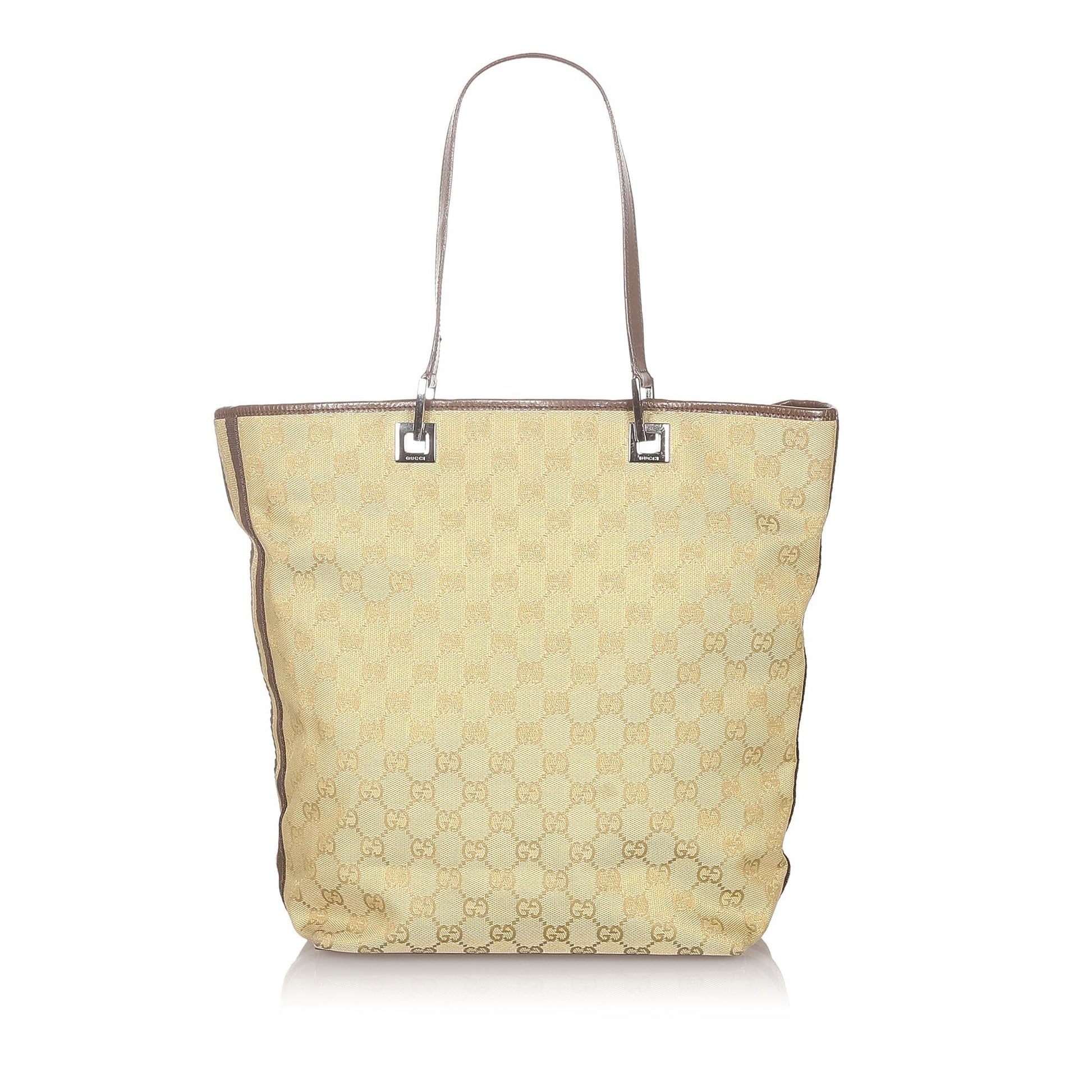 Gucci Leather Canvas Tote