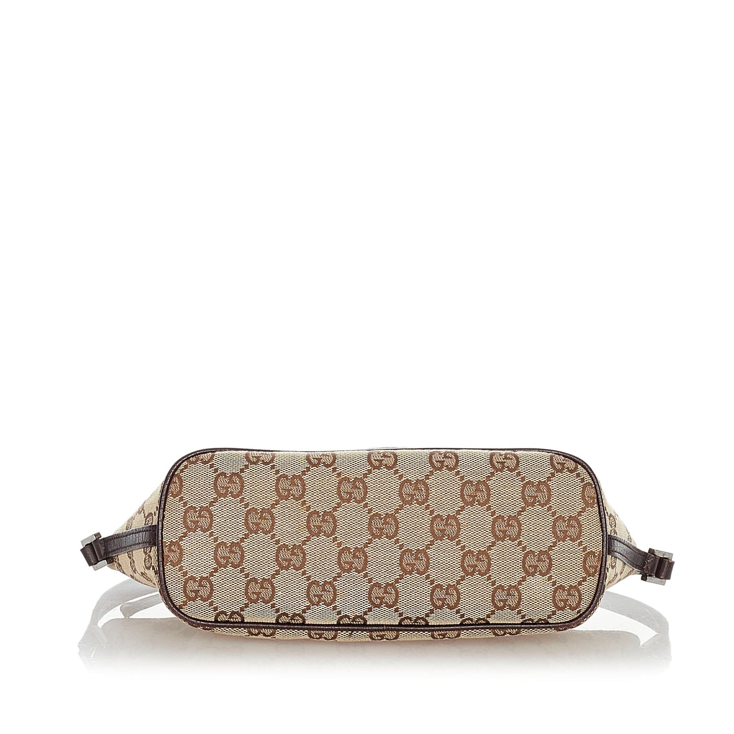 Gucci Baguette Leather Canvas Shoulder Bag