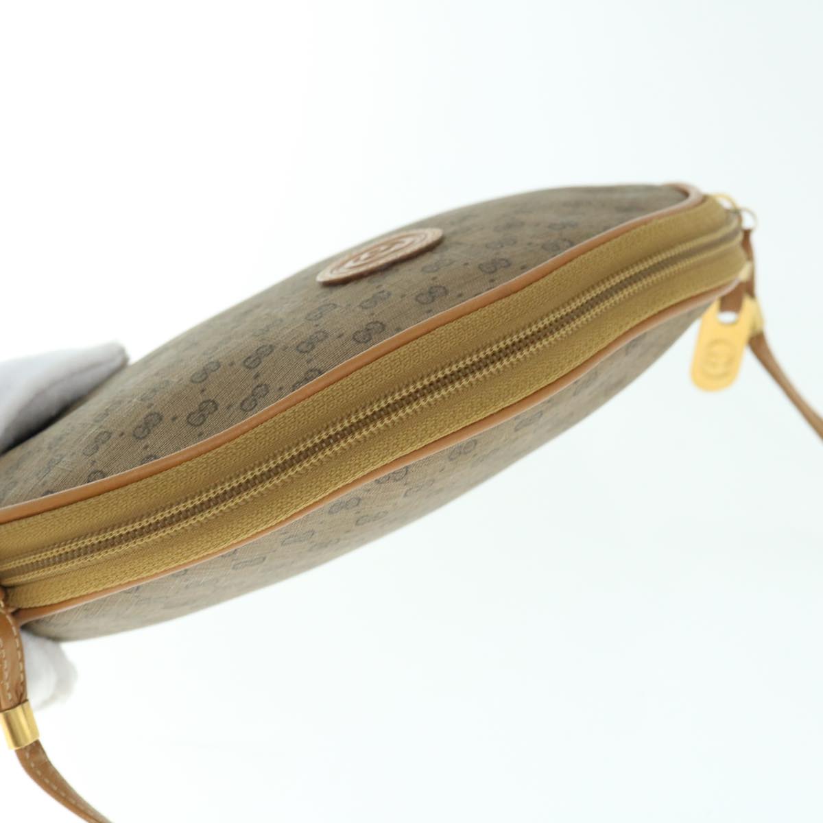 Gucci Leather Canvas Shoulder Bag