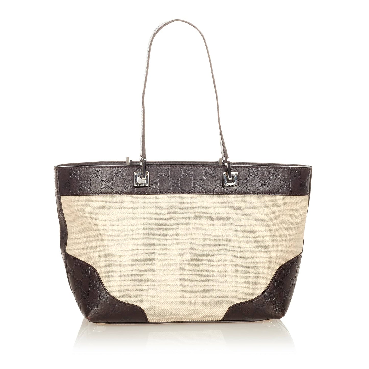Gucci Leather Canvas Tote