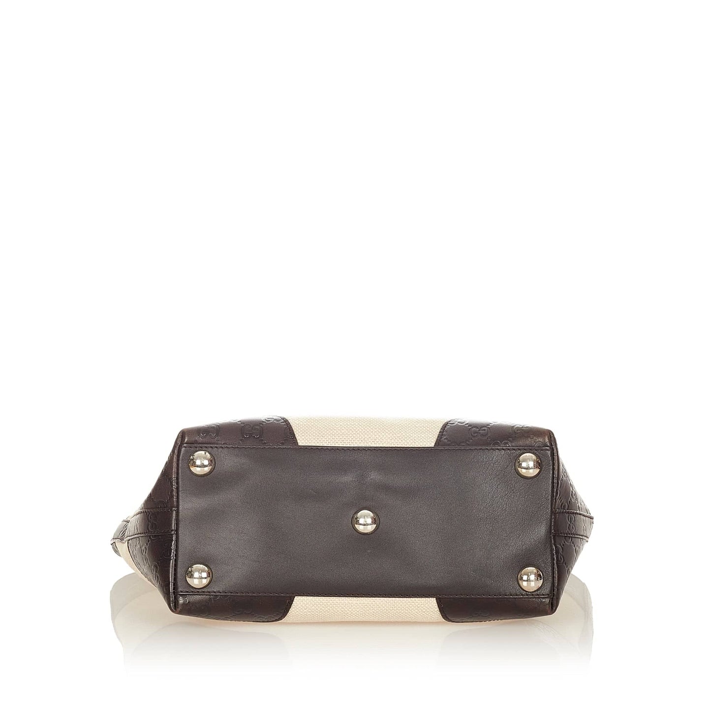 Gucci Leather Canvas Tote