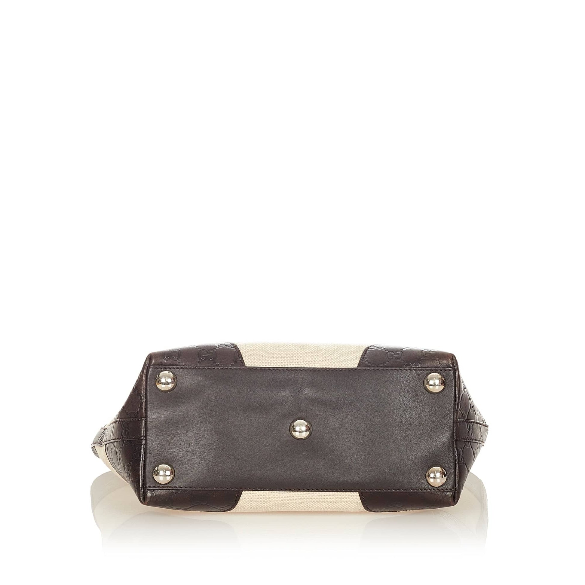Gucci Leather Canvas Tote