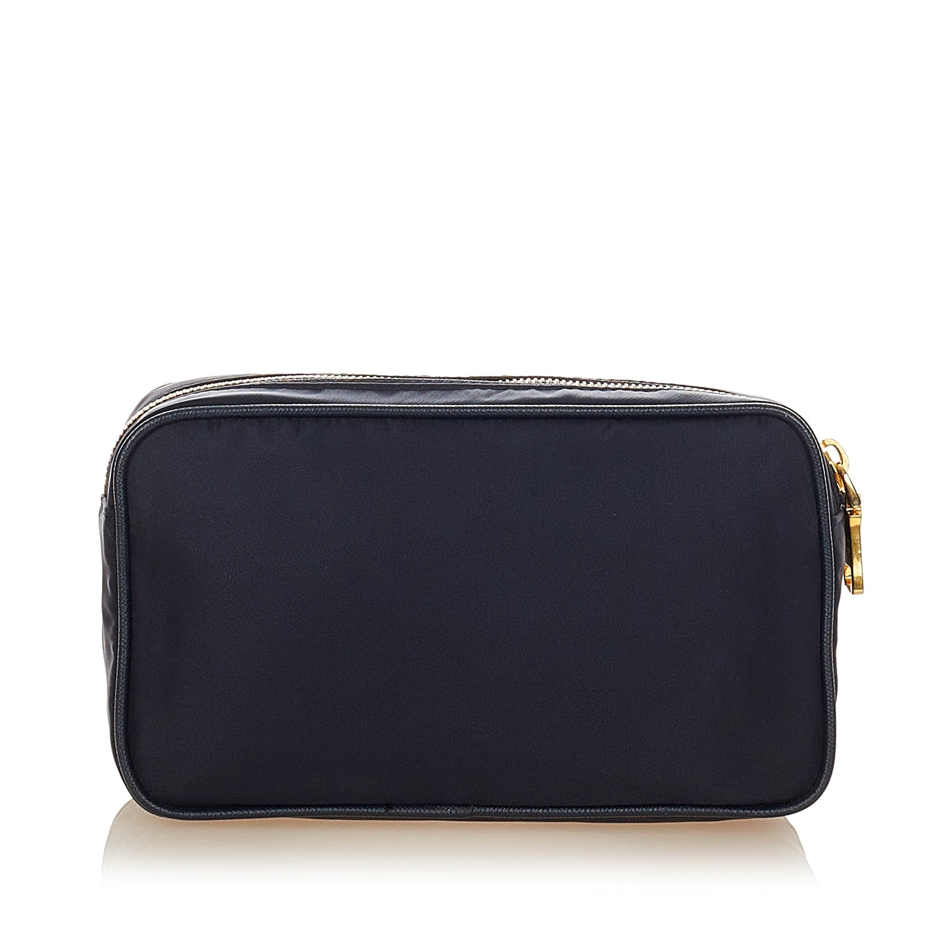 Prada Saffiano-Trimmed Tessuto Clutch Bag
