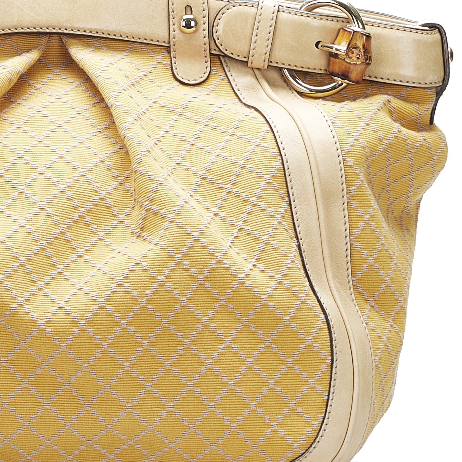 Gucci Leather Canvas Handbag