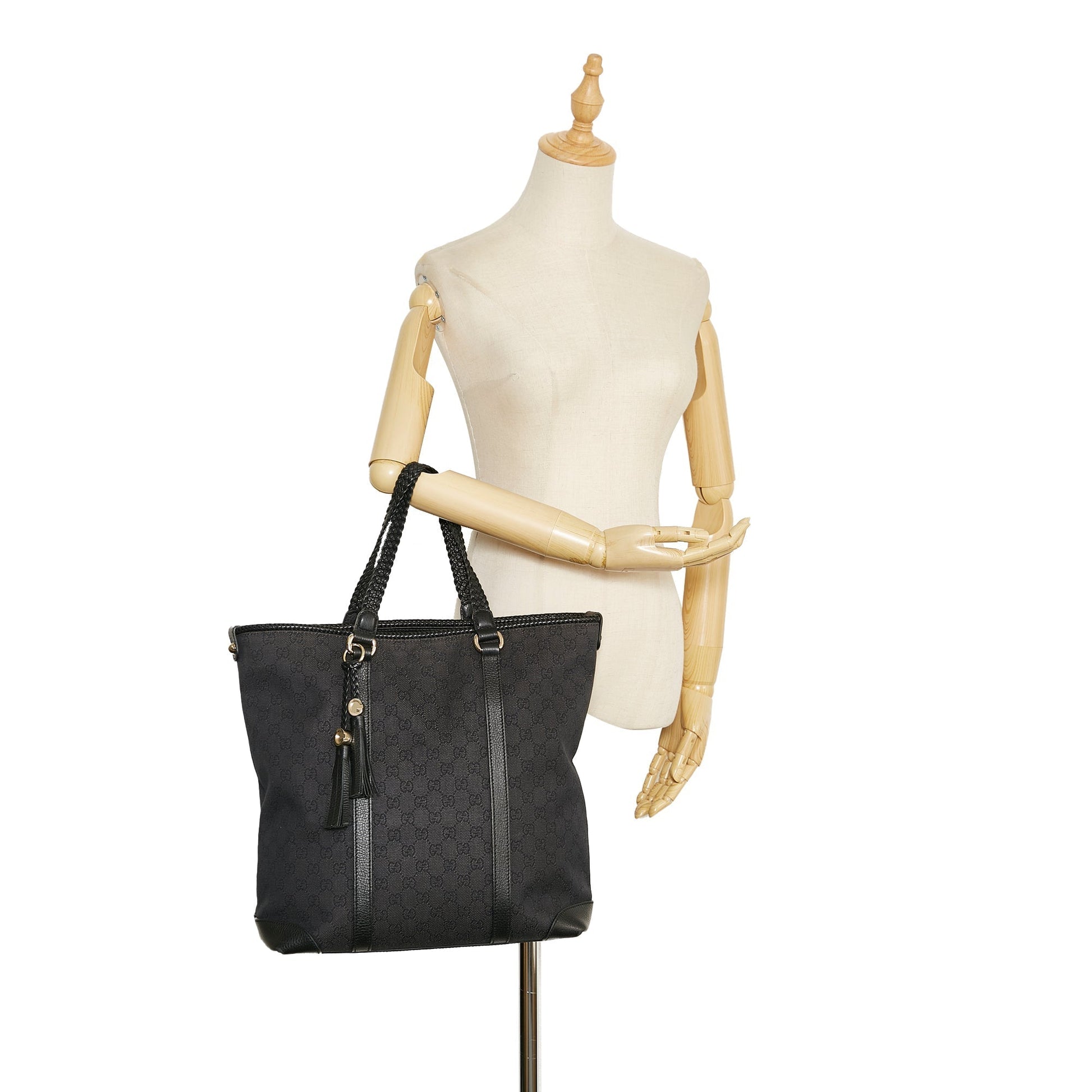 Gucci Leather Canvas Tote