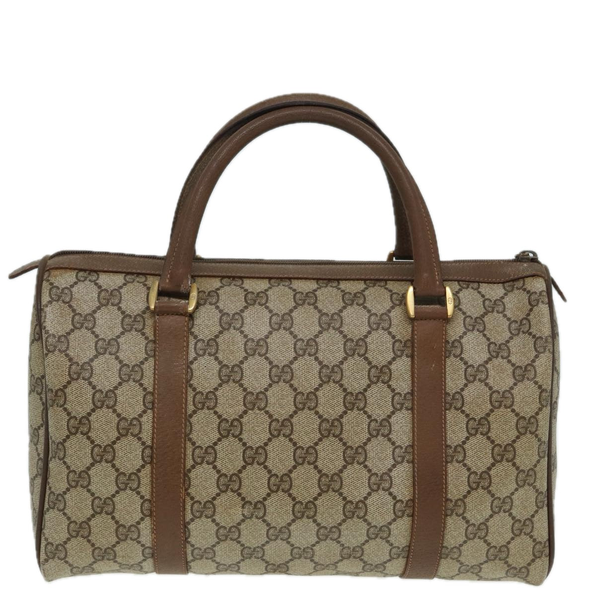 Gucci Leather Canvas Handbag