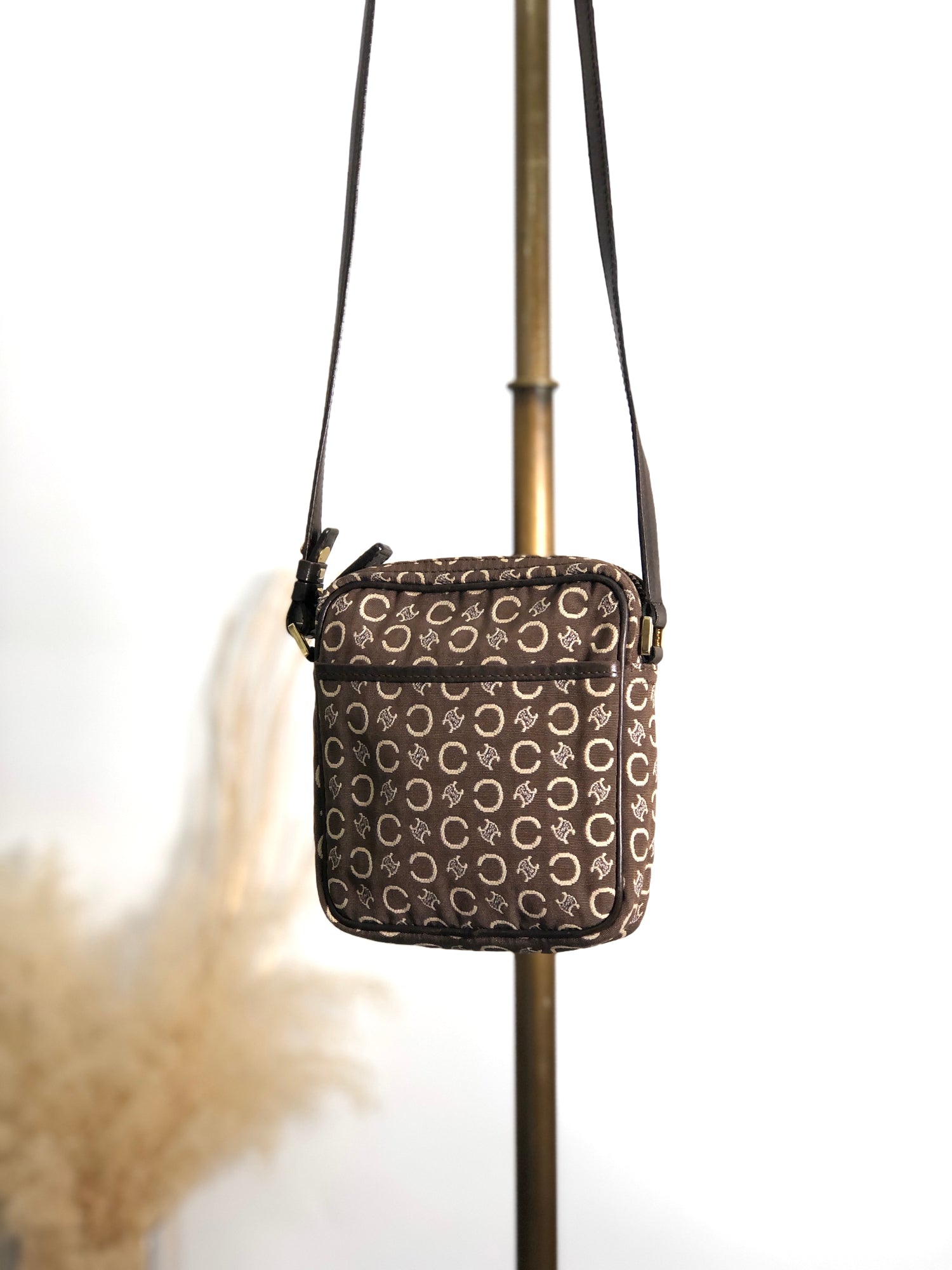 CELINE C Macadam Shoulder bag Brown jb4yns