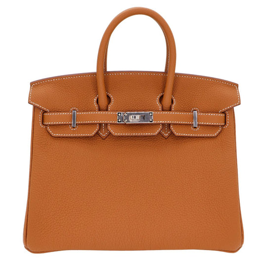 Hermes25cm Birkin Gold Togo Leather Palladium Hardware