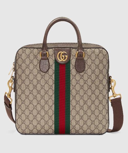 Gucci Monogram Nylon Leather Canvas Crossbody
