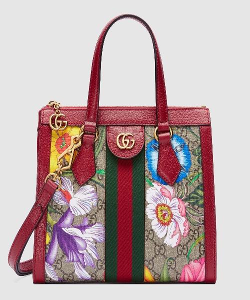 Gucci Monogram Leather Canvas Tote