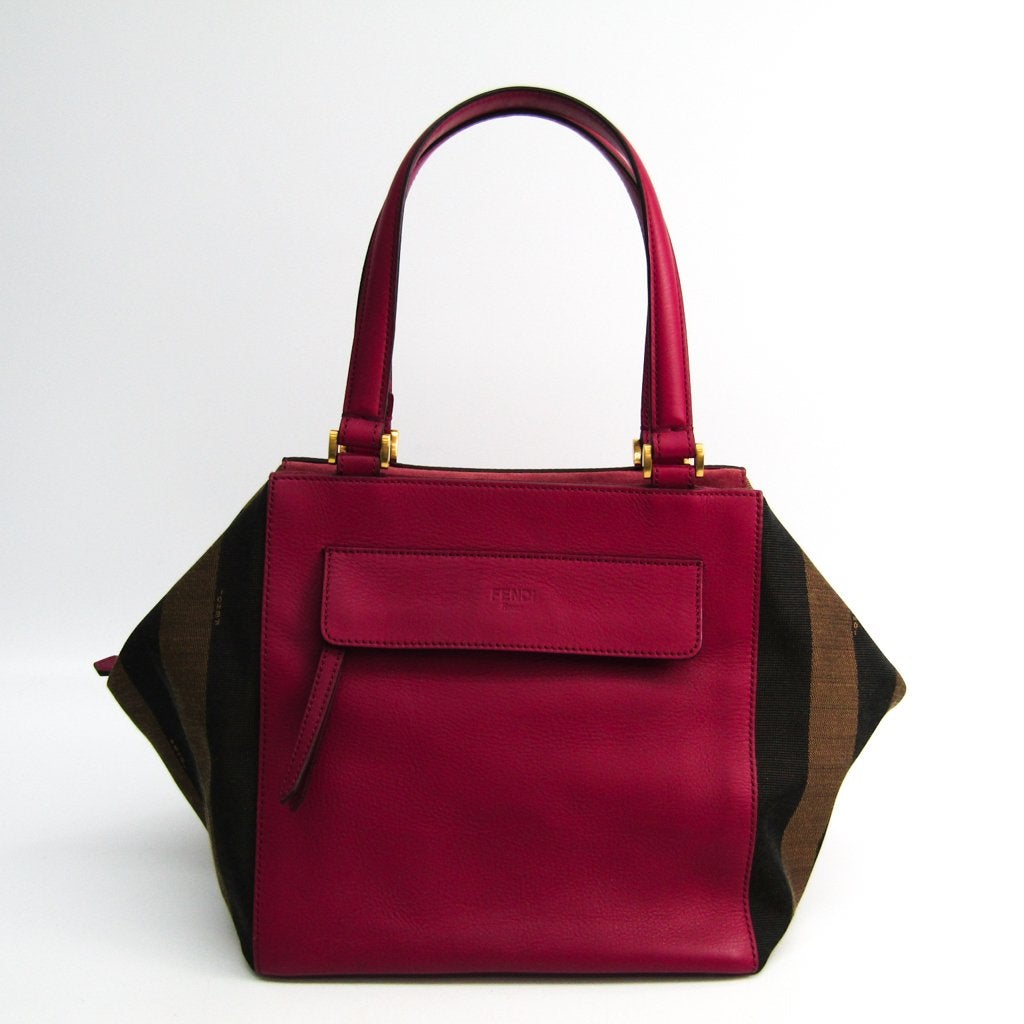 Fendi Fuchsia Pequin Top Handle Satchel Bag ( )