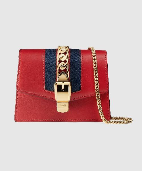 Gucci Monogram Nylon Chain Leather Crossbody