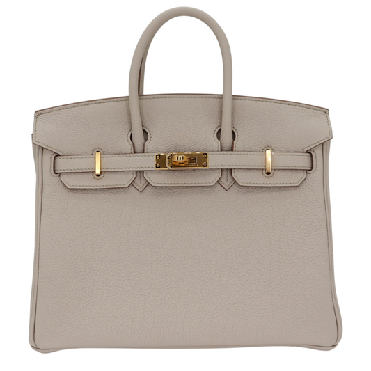 Hermes25cm Birkin Beton Togo Leather Gold Hardware