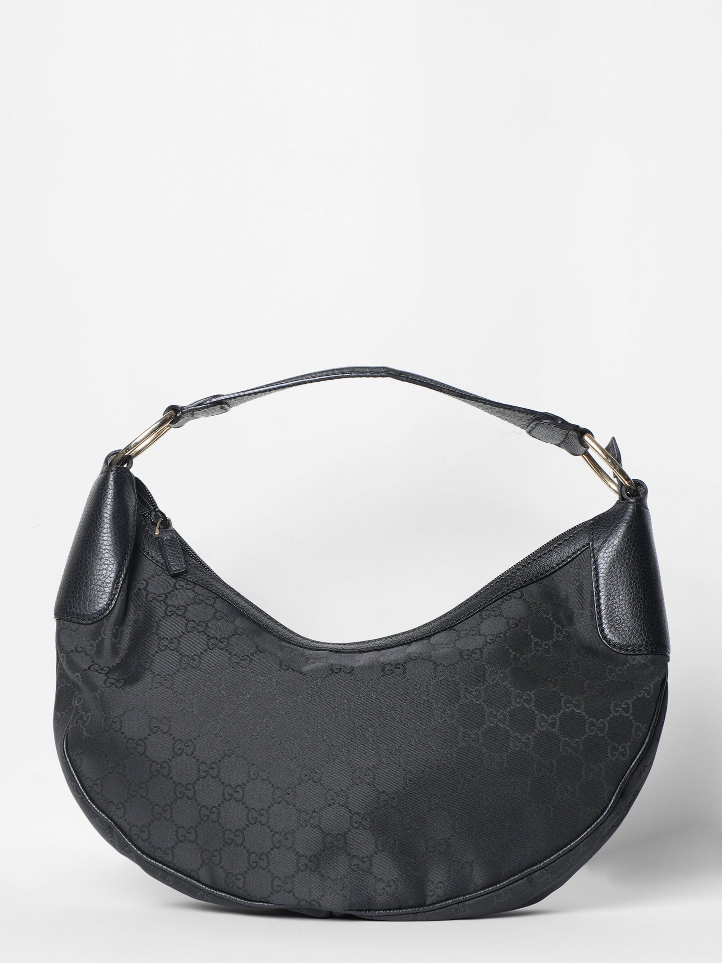 Gucci Lou Leather Canvas Shoulder Bag