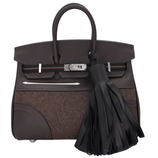Hermes25cm Birkin Go Team Ebene Swift/ Feutre Palladium Hardware