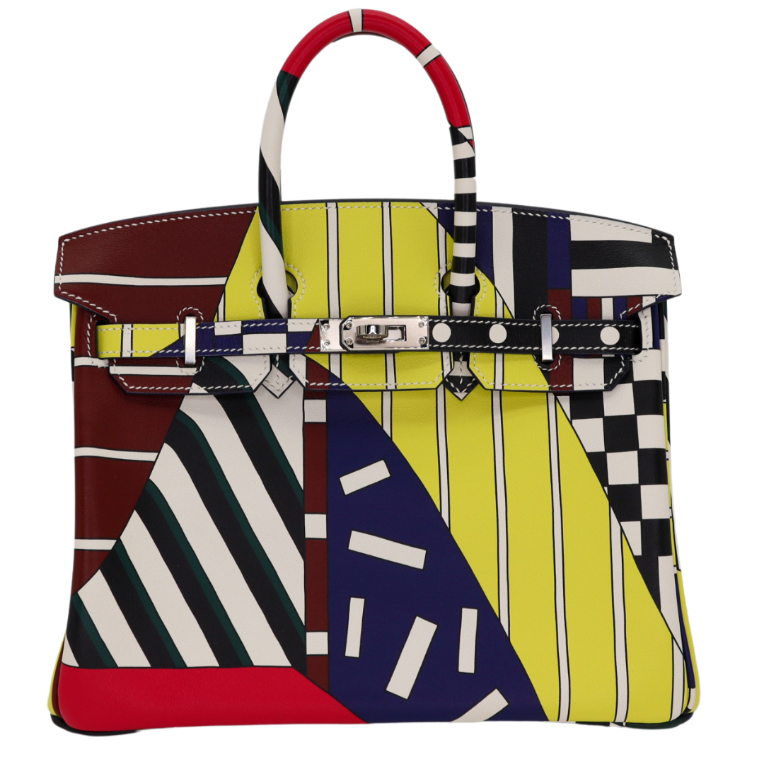 Hermes25cm Birkin One, Two, Three and Away We Go Swift Leather Palladium Hardware
