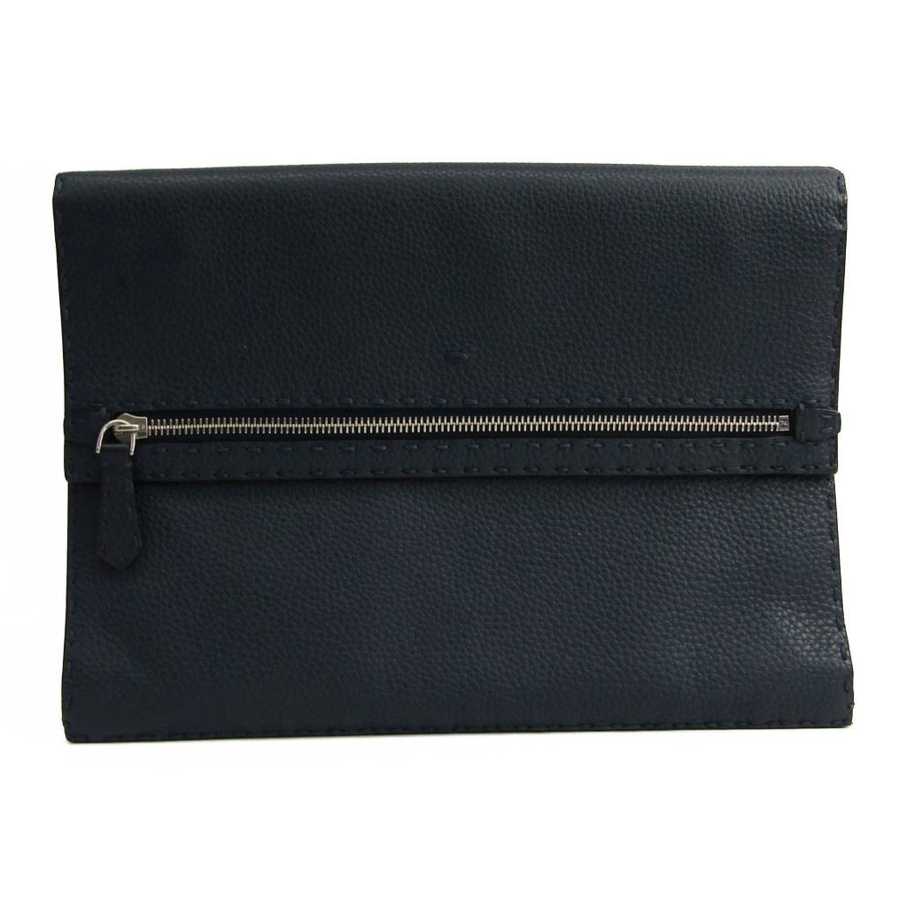 Fendi Navy Selleria Clutch Bag ( )