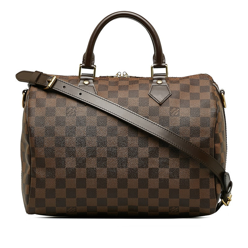 Louis Vuitton Speed Bandriel 30 Handbag Shoulder Bag 2WAY Brown PVC Leather Ladies Louis Vuitton
