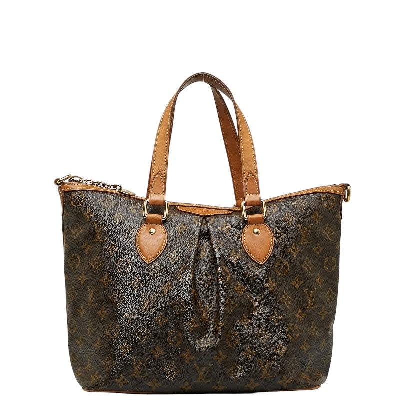 Louis Vuitton Palermo PM Handbag 2WAY Brown PVC Leather