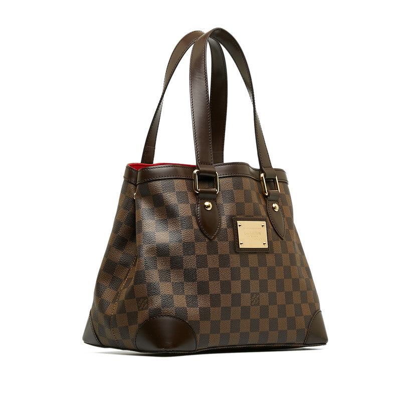 Louis Vuitton Damiere Hamsteed PM Tote Bag Brown PVC Leather Ladies Louis Vuitton