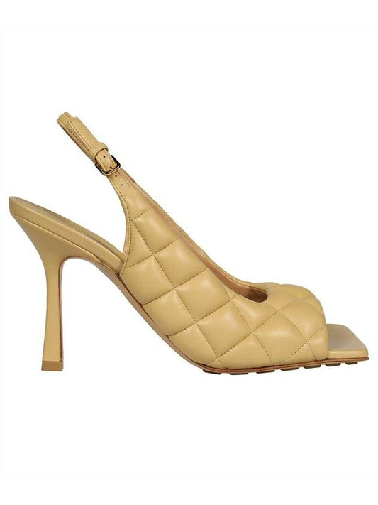 Luxury Bottega Veneta Padded Leather Sling Bag Heel Beige