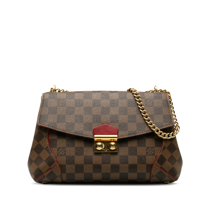 Louis Vuitton Damière Caisse Cratch Chain Sliding Shelter Bag Eve Brown PVC Leather Ladies Louis Vuitton