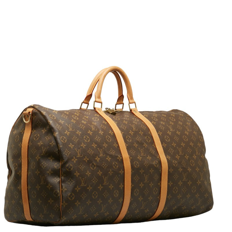Louis Vuitton Monogram Keepall Bandouliere 60 Boston Bag Brown