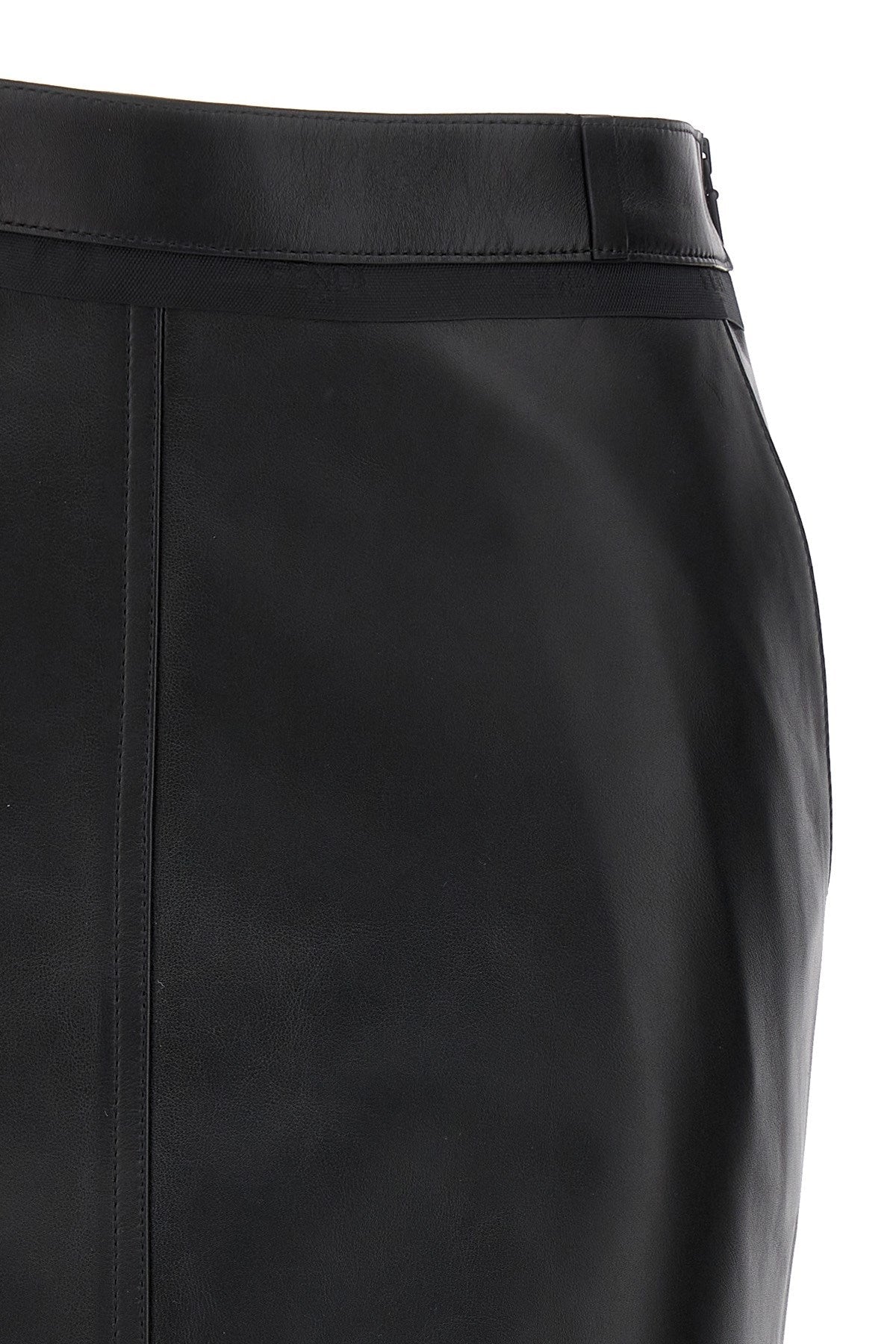 Fendi Women Leather Midi Skirt