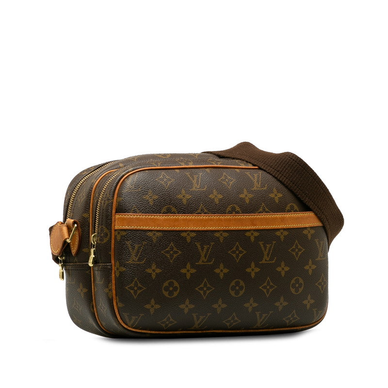 Louis Vuitton Monogram Shoulder Bag Leather Brown
