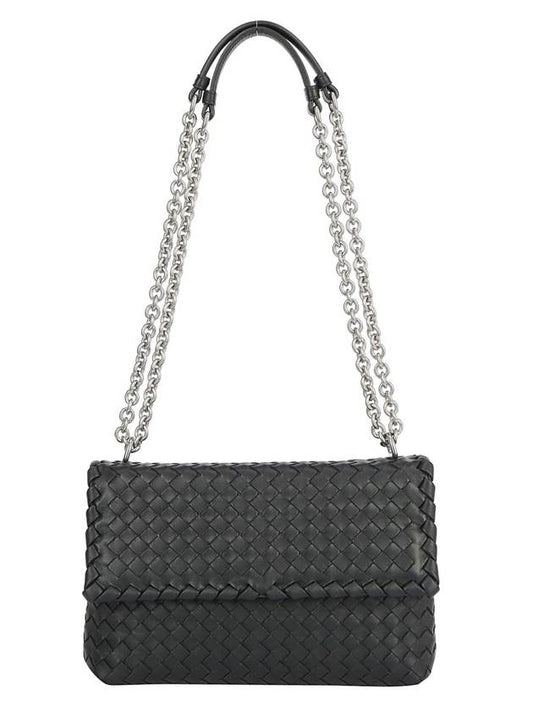 Luxury Bottega Veneta Olimpia Shoulder Bag Black