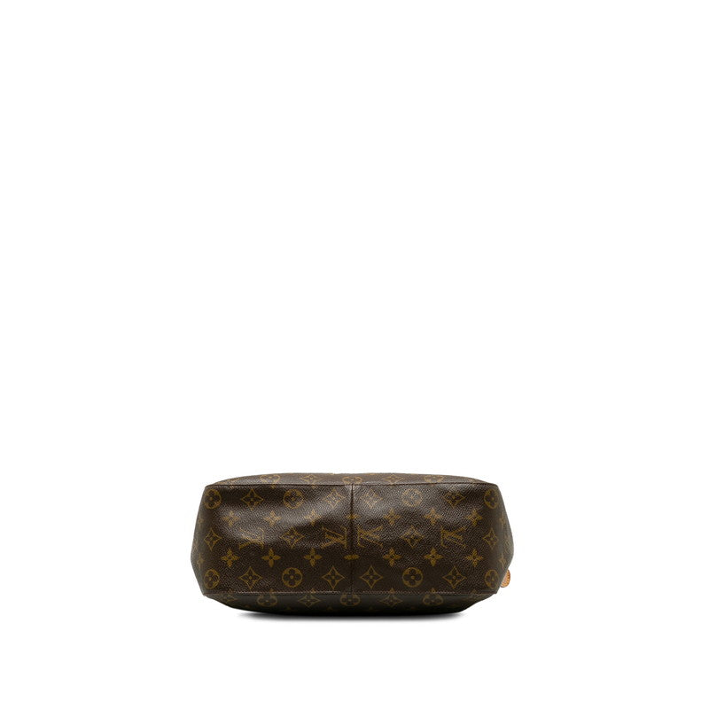 Louis Vuitton Monogram Looping Tote Shoulder Bag PVC/Leather Brown