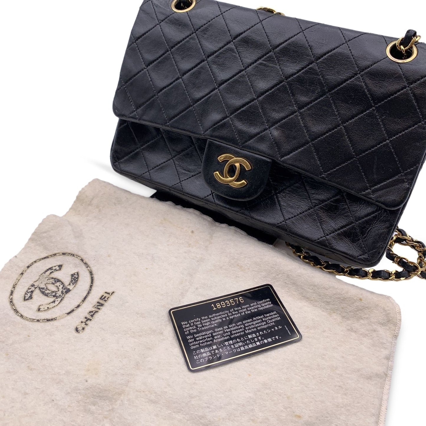 Chanel Black Quilted Timeless Classic 2.55 Shoulder Bag 25 cm