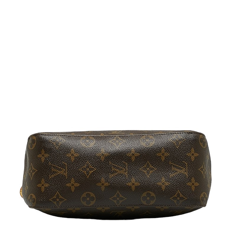 Louis Vuitton Monogram Looping MM Shoulder Bag Brown PVC Leather Lady Louis Vuitton