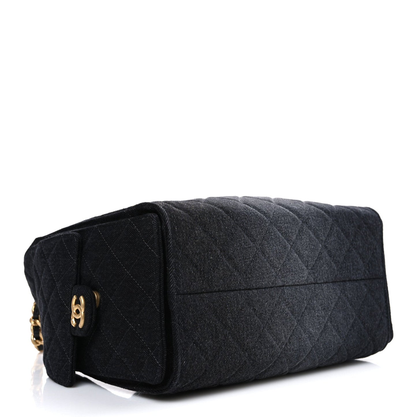 Washed Quilted Small Chanel 25 Handbag Black